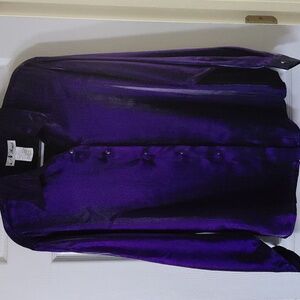 Vintage Metalic Purple Button-Up Shirt